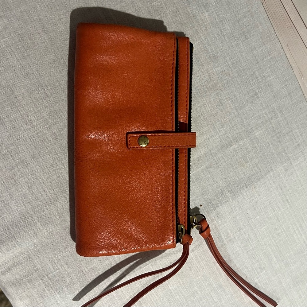 Lucky Brand Vibrant Orange Leather Accessory